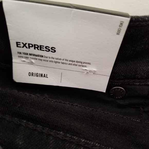 Midrise Straight Mini Black Dark Wash Jean Skirt - Picture 9 of 11